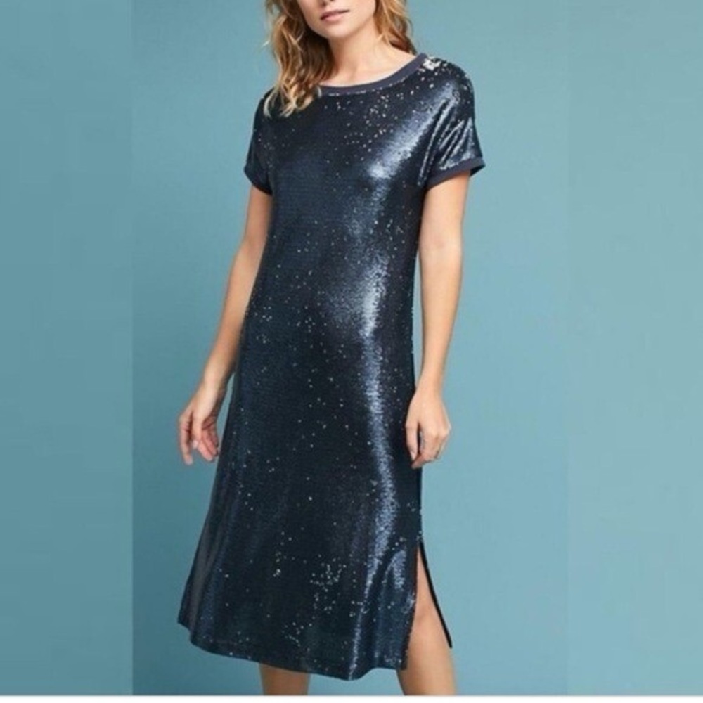 Moulinette Soeurs Anthropologie Sparkling Blue Dress